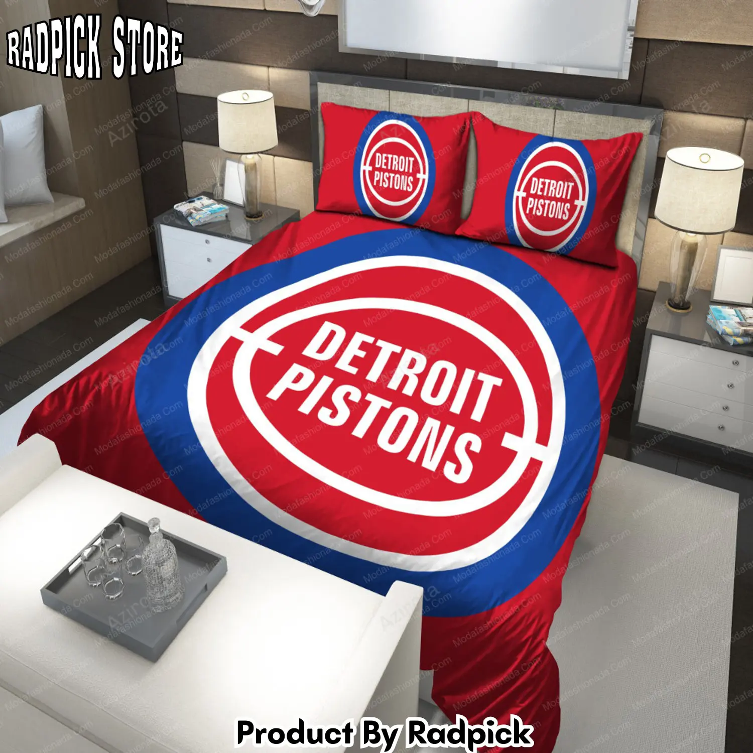 Radpick logo detroit pistons 221 bedding sets rp3279027